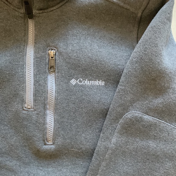 Columbia-  NWOT size  large Terpin point 11 gray Athletic sweater quarte… - Picture 3 of 13
